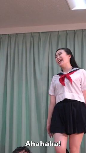 Japanese Female Domination, Ballbusting and Human Carriage   Clip 1