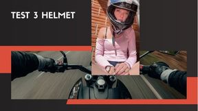 trying 3 helmet motorcycle