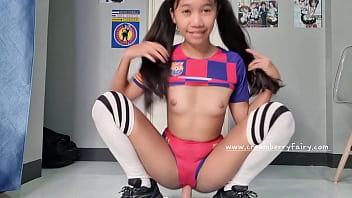 Small teen football muse gets naughty