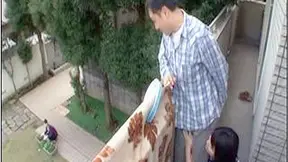 Asian Teen 18+'s Secret Balcony Love Fest with Her Boyfriend
