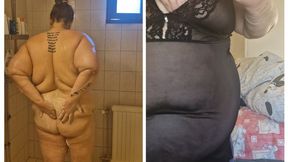 From Shower To Dressed – SSBBW Solo with Dildo & Womanizer