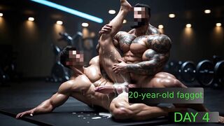 Pillow-biter Bum Trainer - Wild Poke in the Gym with Twinks