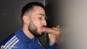 Gay Glory Hole Pleasures with Cocksucker