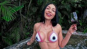 I invited a beautiful lady to my place for a glass of wine and she started sucking my cock