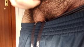 Gaping his peehole while pissing huge cock stuffed inside