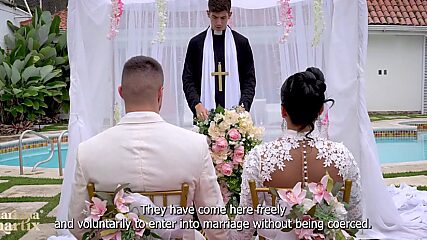Bride Mariana Bangs the Priest in Bathroom Right After Her Fucking Wedding