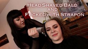 Head Shaved Bald and Fucked with Strapon - WMVSD -with Lita Lecherous and Jane Judge in this salon haircut fantasy with a sexy barber shaving long hair in a black cape, neck closeups and a blowjob during the headshave, and a razor shave and oiling to smoo