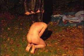 Obedient Soldier: Outdoor BDSM Spanking Session