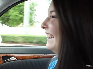 Always crazy to bang with attractive strangers the cute brunette hair playgirl enjoys an arousing coitus