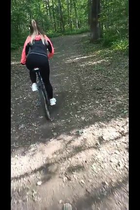 A Bike Ends with a Hot Blowjob in the Forest