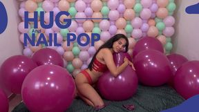 Dani Magenta Balloon Temptation – Hugs, Teasing, and Nail Pops