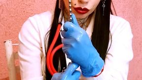 Medical Gloved Nurse POV Examination – Sensual Medical Roleplay with Stethoscope & Deep Cleavage Tease (English Subs)