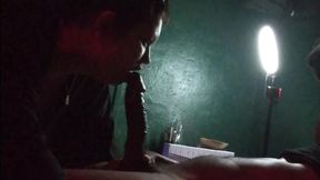 white girl sucks bbc and swallow the cum