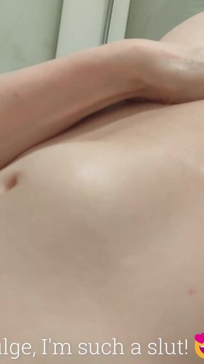 Belly Bulge with a Thrusting Dildo and Cumshot