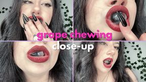 Grape CHEWING Close-Up – Juicy Mouth Sounds