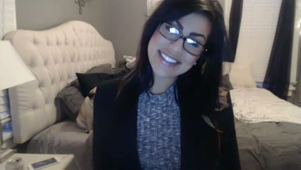 Nice perfect amateur brunette MILF stripteased and played naughty