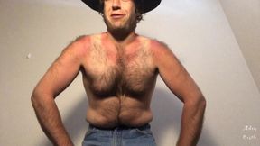 Cowboy Gives Sunburnt Body Gay JOI