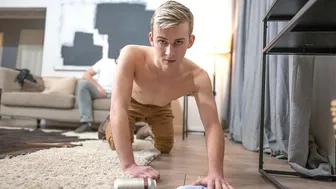 John D and Dominic Pacifico fuck blond twink Filipe bareback