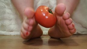 Playing with Tomatoes with Toes