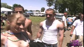 Crazy Good Campground Pussy Flashing At Rock Festival