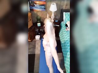 Sexy Older Does Naked Yoga In The A.M.!