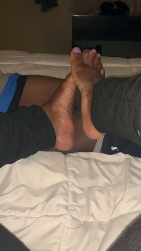 Lavender foot job