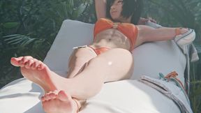 Yuffie On the Beach