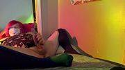 August masturbates with her stroker and she cums :3