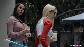 Sexy MILF Chanel Preston gets her juicy muff explored