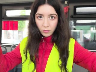 Caught Bus Conductor Cheating Passengers and Drilled Him Cum in Twat