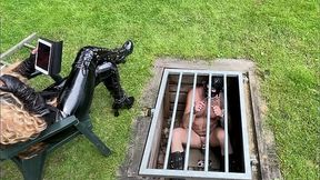 Golden Shower Session - Ground Cage Humiliation