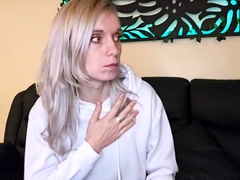 Amateur blond girl with big boobs getting fucked