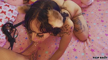 The PETITE and SKINNY Alina svetlana having HARD SEX on a Bondage Session Fucking a HUGE COCK