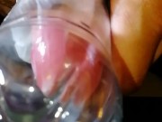 Trying homemade fleshlight v1.0 improvements have to be made!