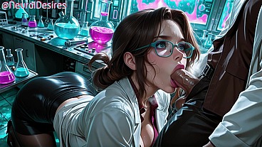 Big Tit Scientist Sexy Experiment ~ AI-Generated