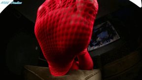 New Model in red fishnets!! - MOV