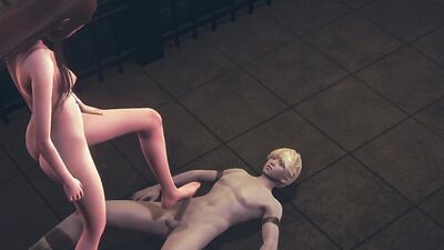 Suzu gets her big tits and tight pussy pounded in 3D hentai porn