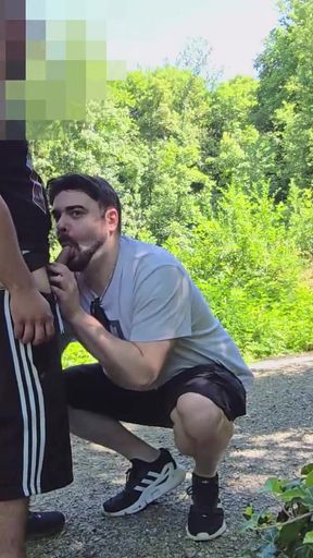 Spectacular moment from "Straight Guy Steven and I Suck Eachother in the Woods and I Ride Him Bareback"