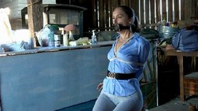 Barn Bondage Punishment for Rachel