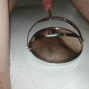 Urethral fuck a mirror and cumshot, urethral sounding.