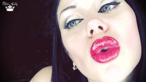 My red kisses make you cum on my face in clip! But this will never happen in real life sissy boy!
