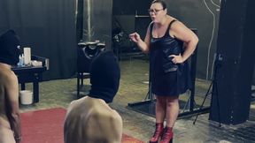 Dominatrix Mistress April - Three Slaves With One Whip!