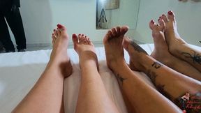 Foot Worship, part 1, by Manu, Agatha, Mibby and Slave, HD
