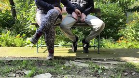 Older woman with a big ass&#x1F351; guided me to pee
