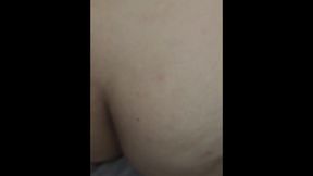 Chubby girl on all fours gets impregnated with Bad Dragon dildo