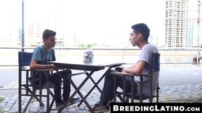 BreedingLatino.com - After drinks outside these two twinks have hot raw sex