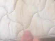 Master cumming on Normas piss soaked mattress