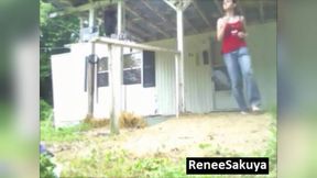 Locked out, gardening peeing in jeans accident