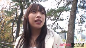Gorgeous university girl picked up at the park for a creampie
