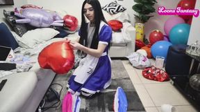 Owllete blows up and destroys beach balls and foil balloons copy